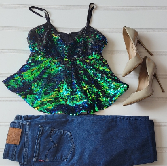 Guess | Mermaid Sequined Peplum - Picture 2 of 3